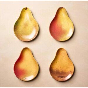 John Derian for Target Melamine Pear Shaped Dessert Appetizer Plates Set of 4